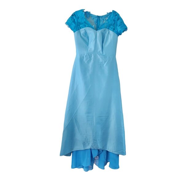 Set Of 2 Blue Chiffon Maxi Bridesmaid or Wedding Guest Dresses Size 8 And 10 NEW - Picture 8 of 16